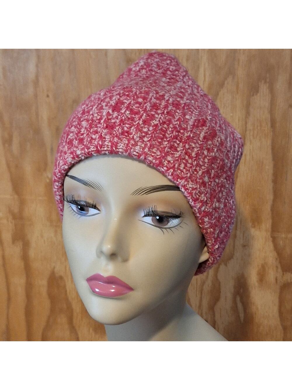 Madewell Beanie Women's OS Red Cream Cuffed Outdoor Winter Cozycore Basic